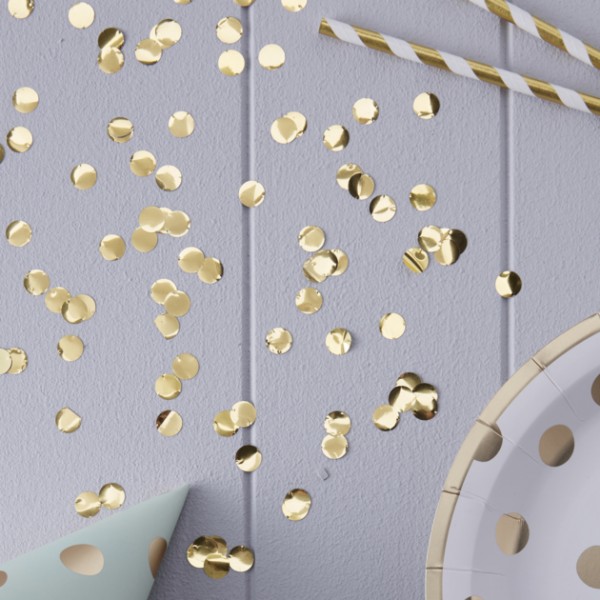 confettis rond dorés en papier métallisé - Confettis de Mariage -  Creative-Emotions